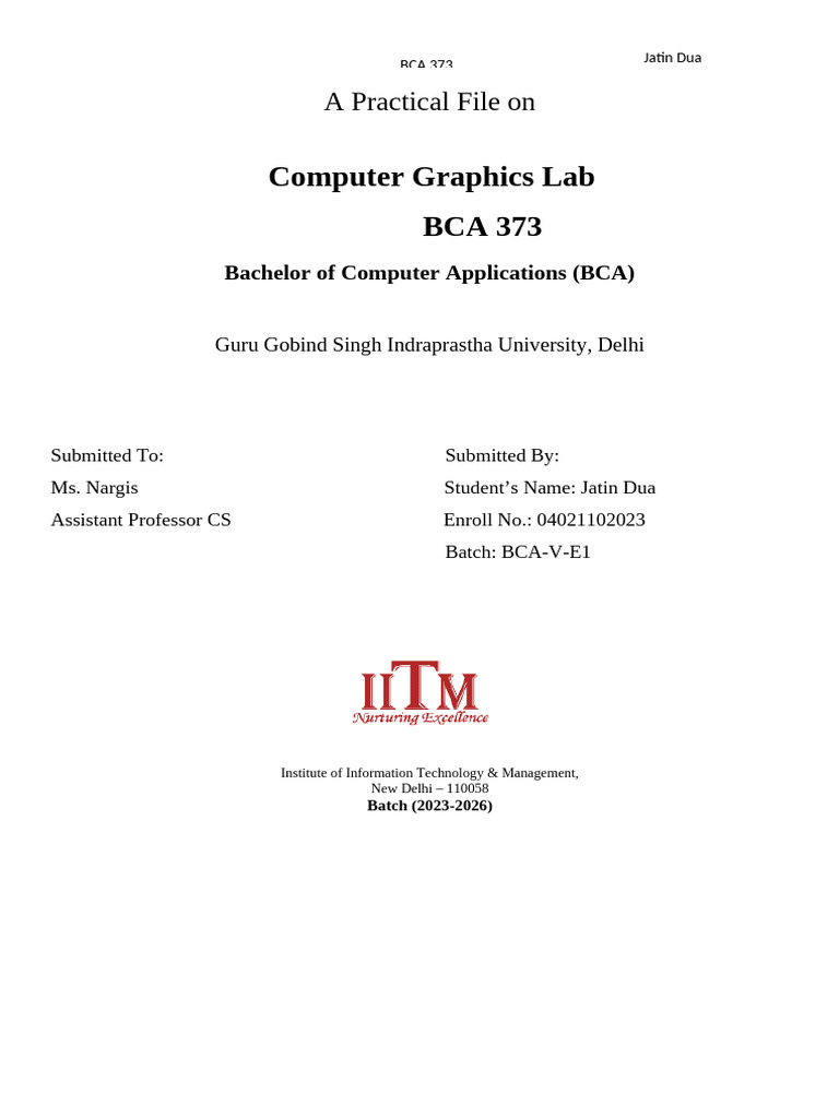 Vanshika CG File | PDF | Computing | Computer Programming