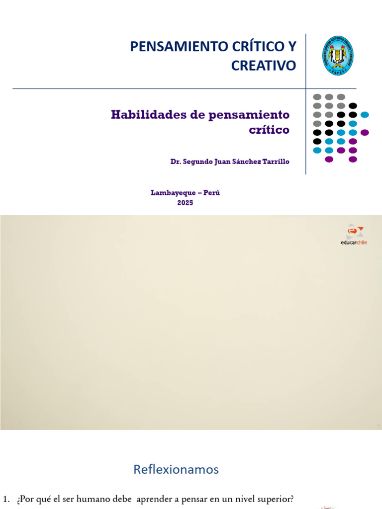 Habilidades de Pensamiento Crítico | PDF | Pensamiento | Pensamiento ...