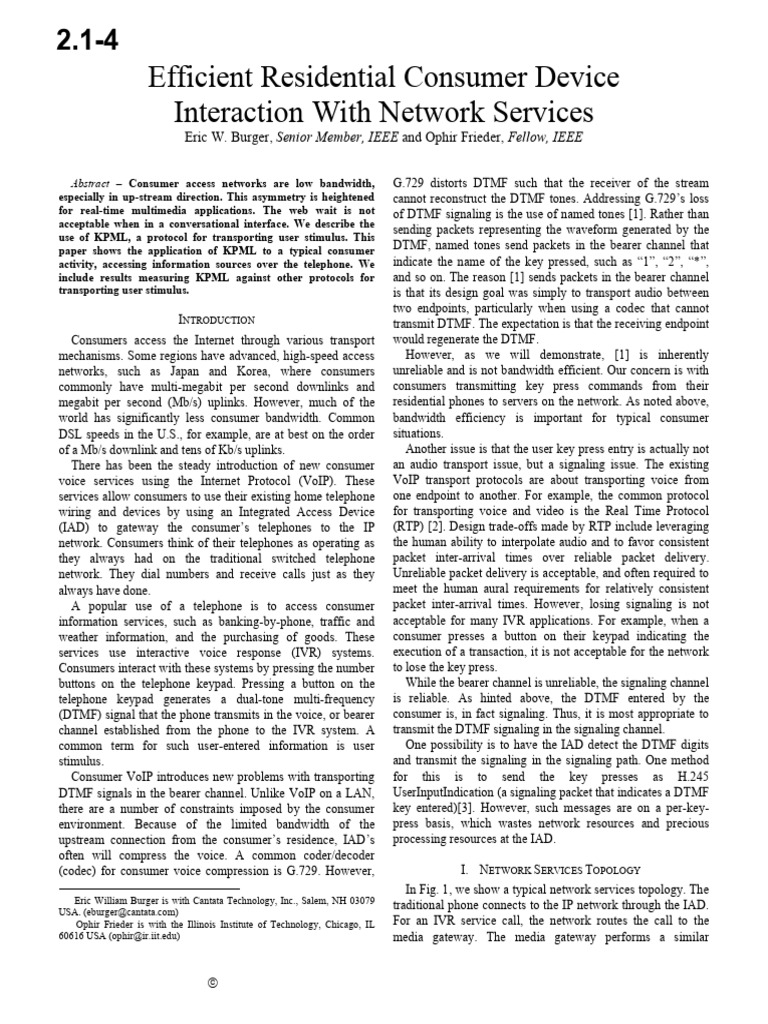CR 1186 | PDF | Computer Network | Voice Over Ip