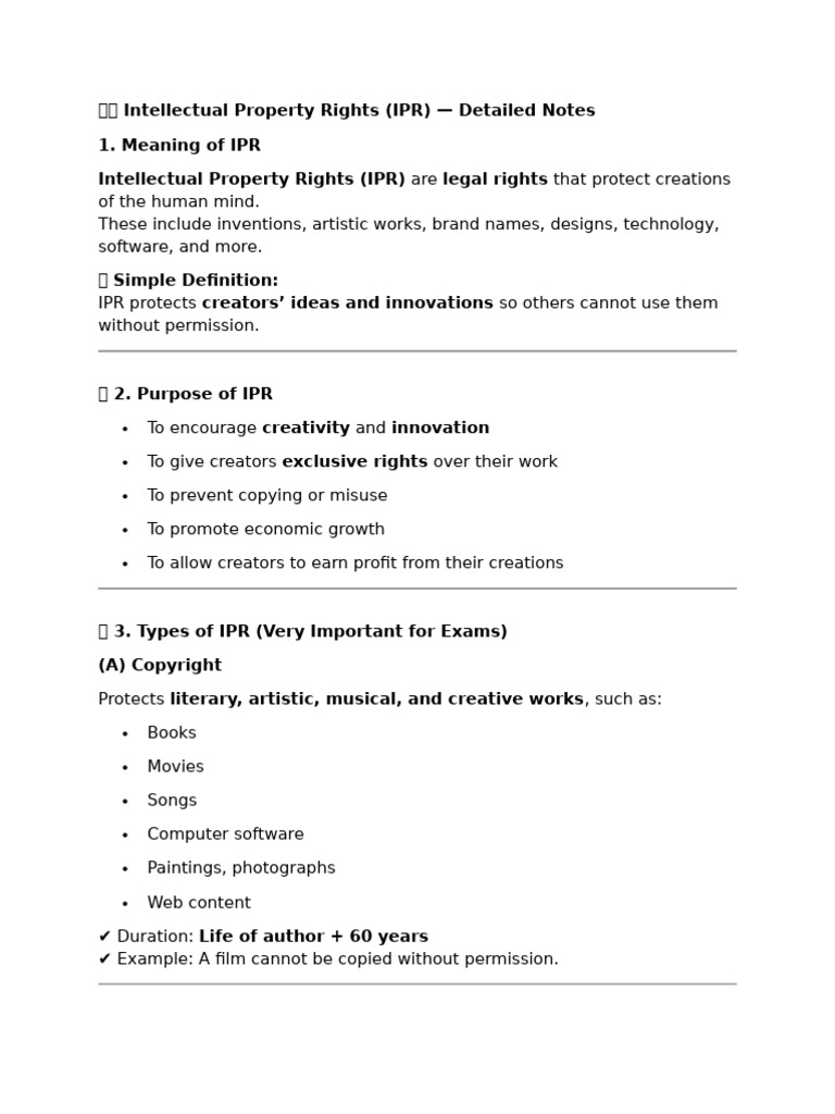 ?? Intellectual Property Rights | PDF | Intellectual Property | World ...