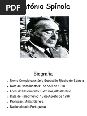 Antonio De Spinola Telmo Dantas