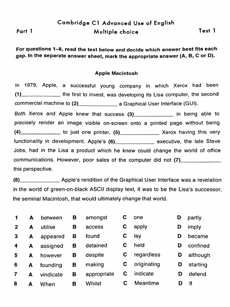 Practice Tests For C1 Advanced (Dragged) | PDF