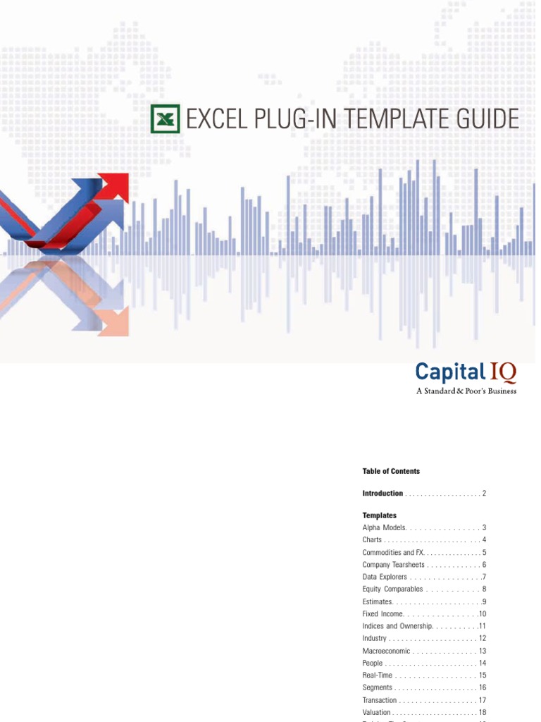 CAPIQ Excel PlugInTemplate Guide Discounted Cash Flow Valuation