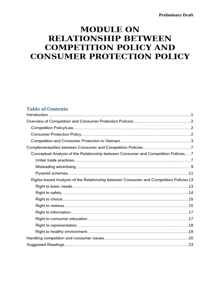 10.consumer Protection and Competition Policy | PDF | Multi Level ...