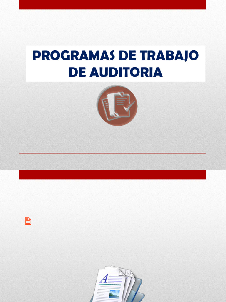 PROGRAMAS de Auditoria | PDF | Auditoría | Servicios financieros