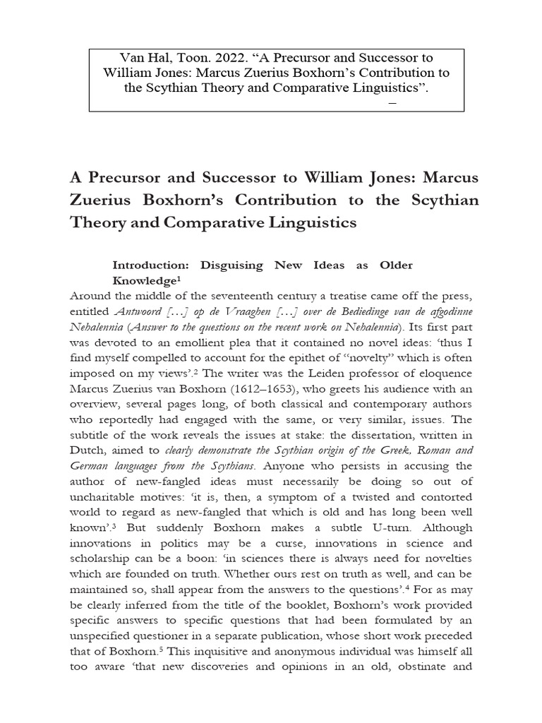 Boxhorn IE Precursor Scythian | PDF | Hebrew Language | Celts