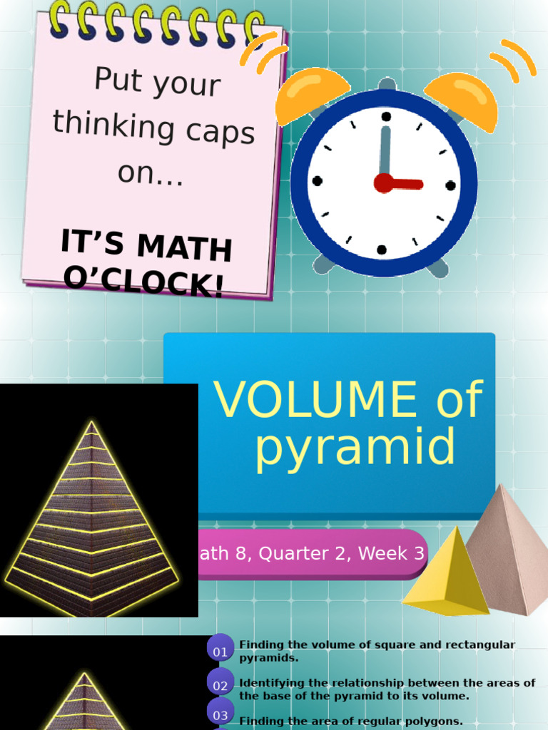 Volume of Pyramids: Formulas & Examples | PDF | Area | Egyptian Pyramids