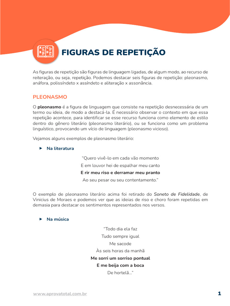 Figuras de Repetição na Linguagem | PDF | Linguística | Famílias ...