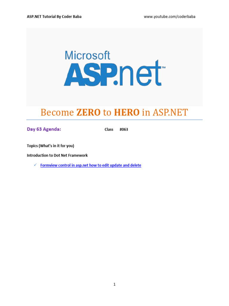ASP.NET FormView Control Tutorial | PDF | Computer Programming ...