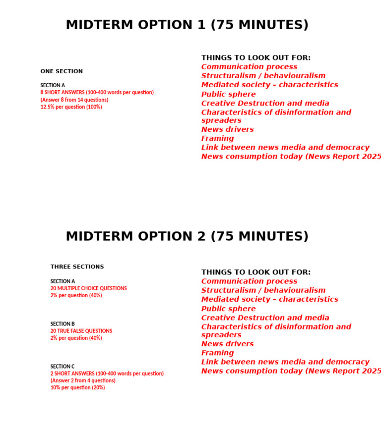 Midterm Prep 2025 | PDF