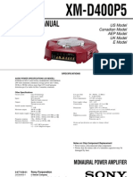 Sony XM-D400P5 Car Power Amplifier SM