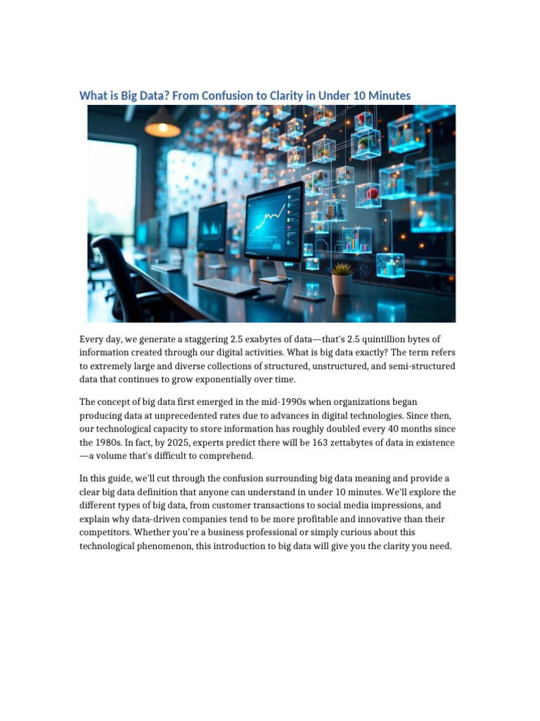 Understanding Big Data in 10 Minutes | PDF | Big Data | Data