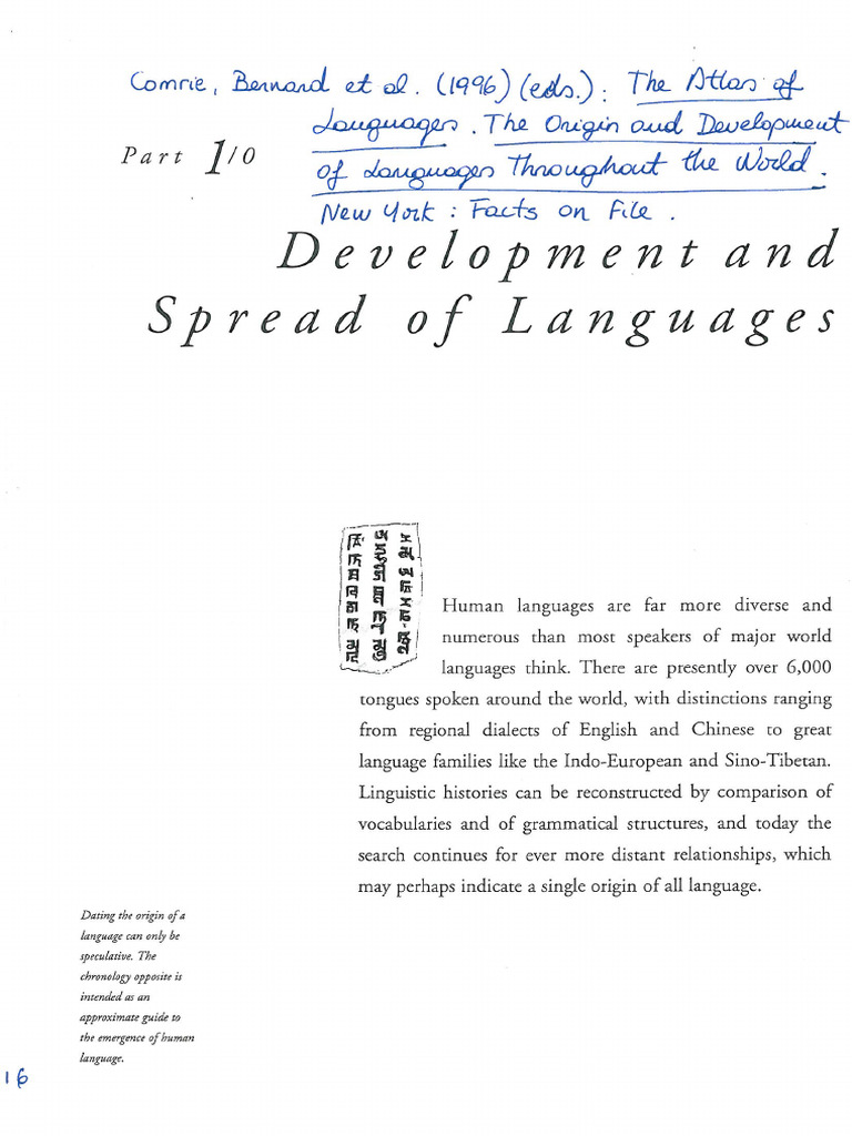 Development and Spread of Languages | PDF