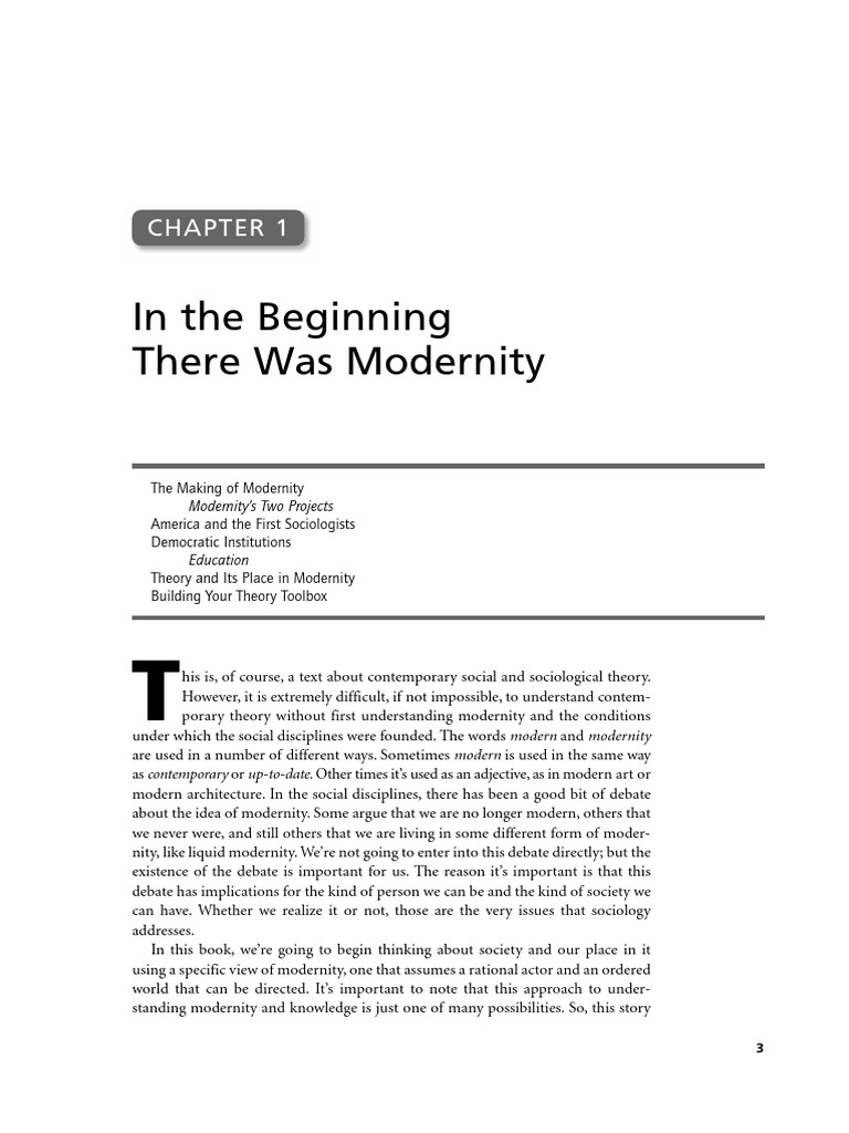 Understanding Modernity in Sociology | PDF | Theory | Modernity