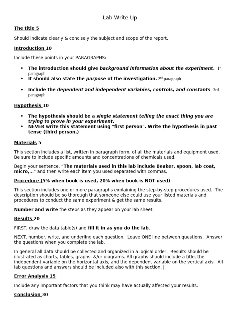 Comprehensive Lab Report Guide | PDF
