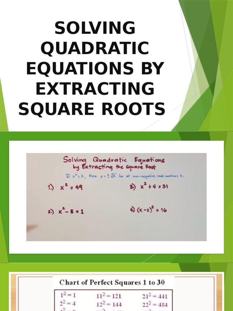 Math+9 2 +Extracting+Square+Root+&+Factoring | PDF