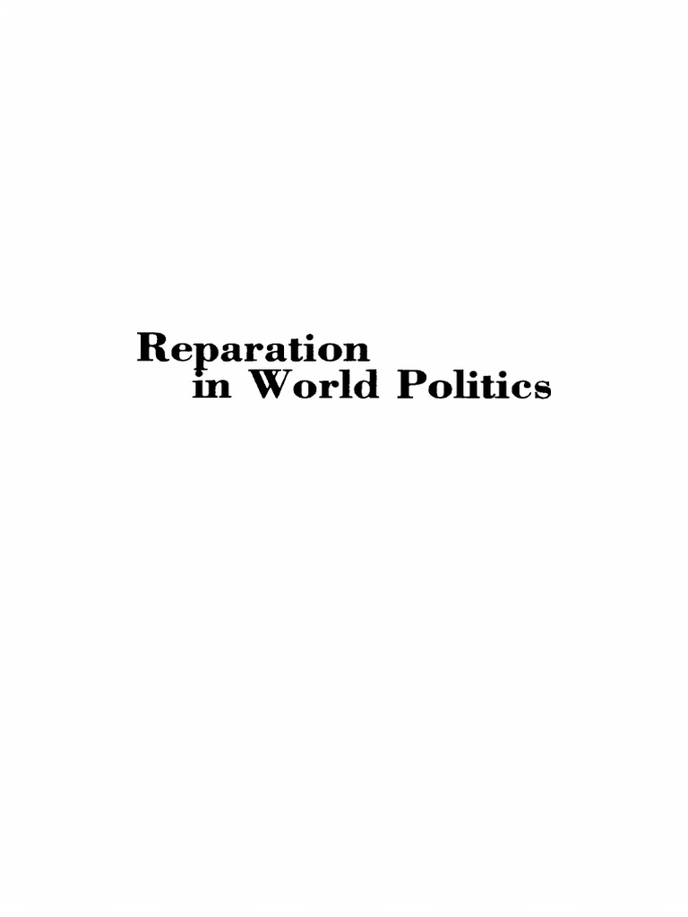 Reparation in World Politics - Marc Trachtenberg | PDF | World War I ...
