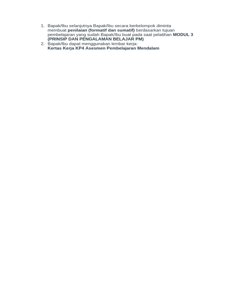 Penilaian Pembelajaran MODUL 3 PM | PDF
