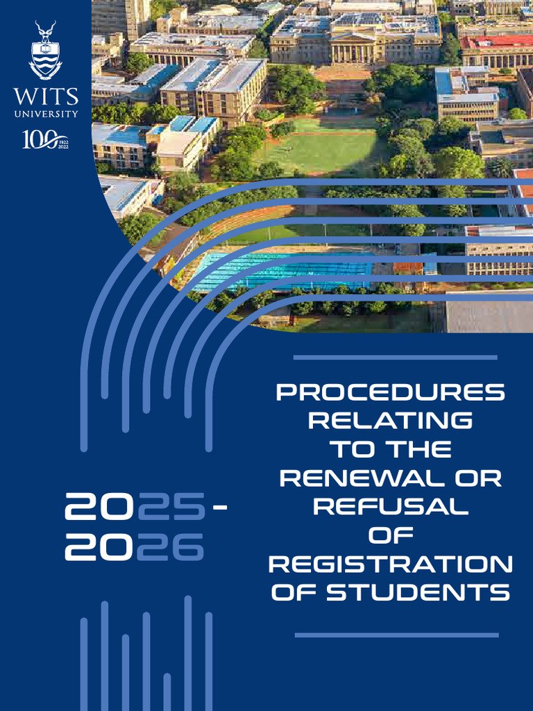 Wits Student Re-Admission Procedures | PDF | Academic Degree ...