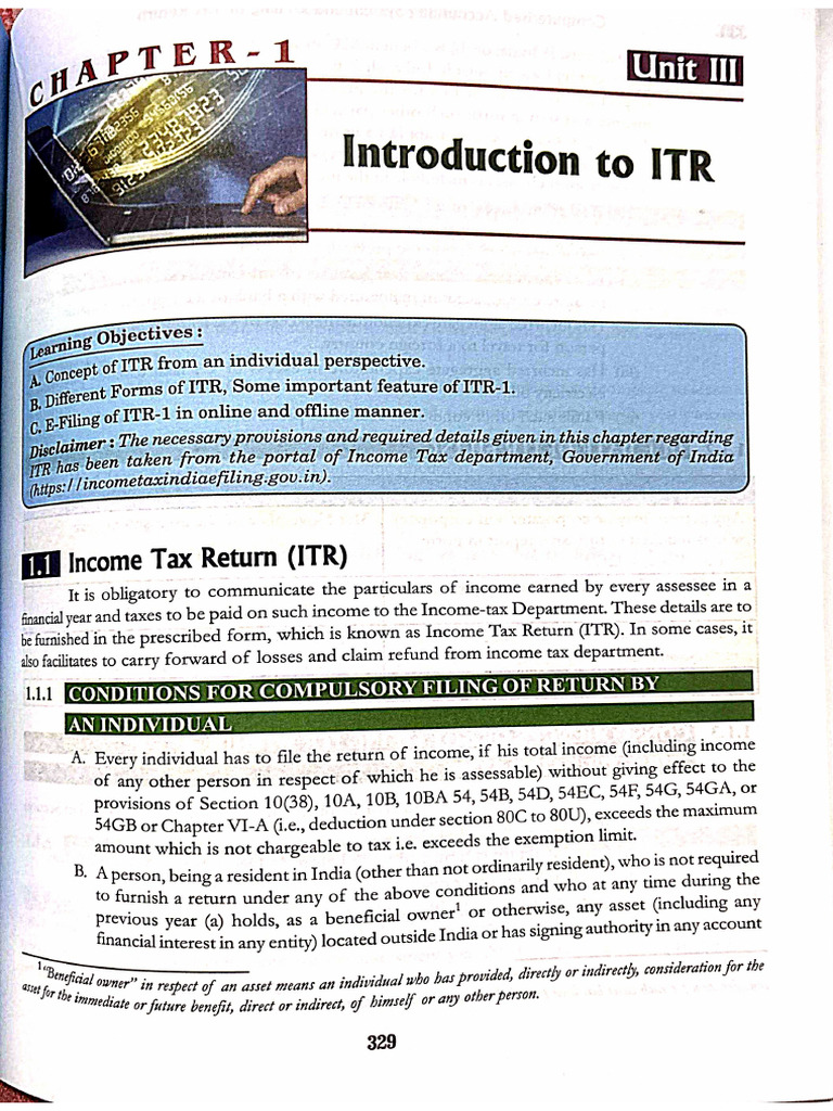 Introduction To ITR | PDF