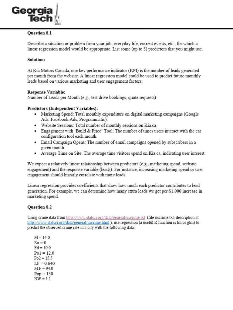 Home Assignment 5 | PDF | Dependent And Independent Variables | Errors ...