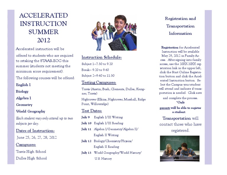 Summer 2012 STAAR-EOC Acceleration Program | PDF | Science & Mathematics