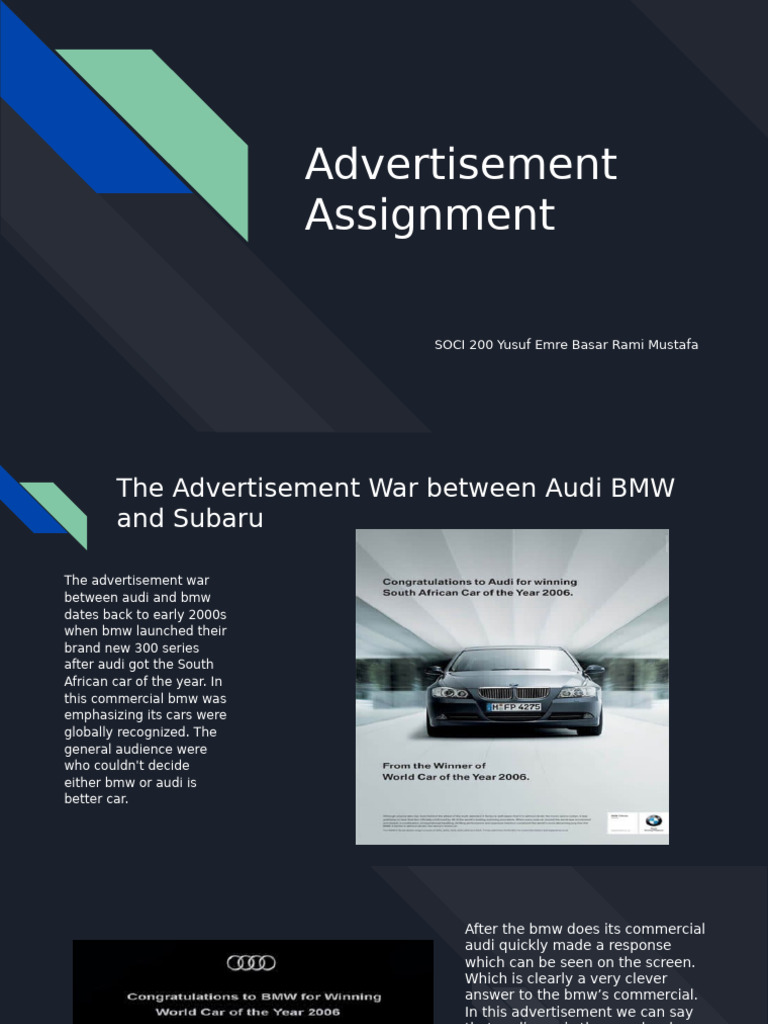 Advertisement Assignment | PDF