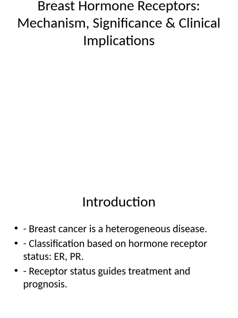 Breast Hormone Receptors Presentation | PDF