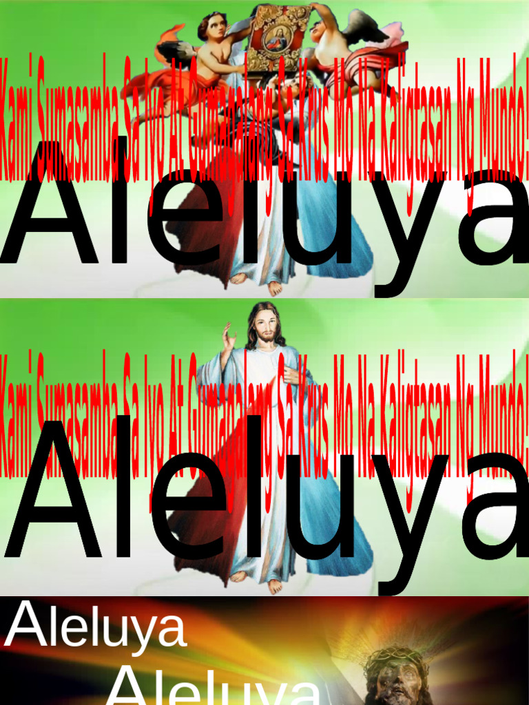 Aleluya (Misa Antonio) Fonts: Oraqle Script, Hallelujah | PDF