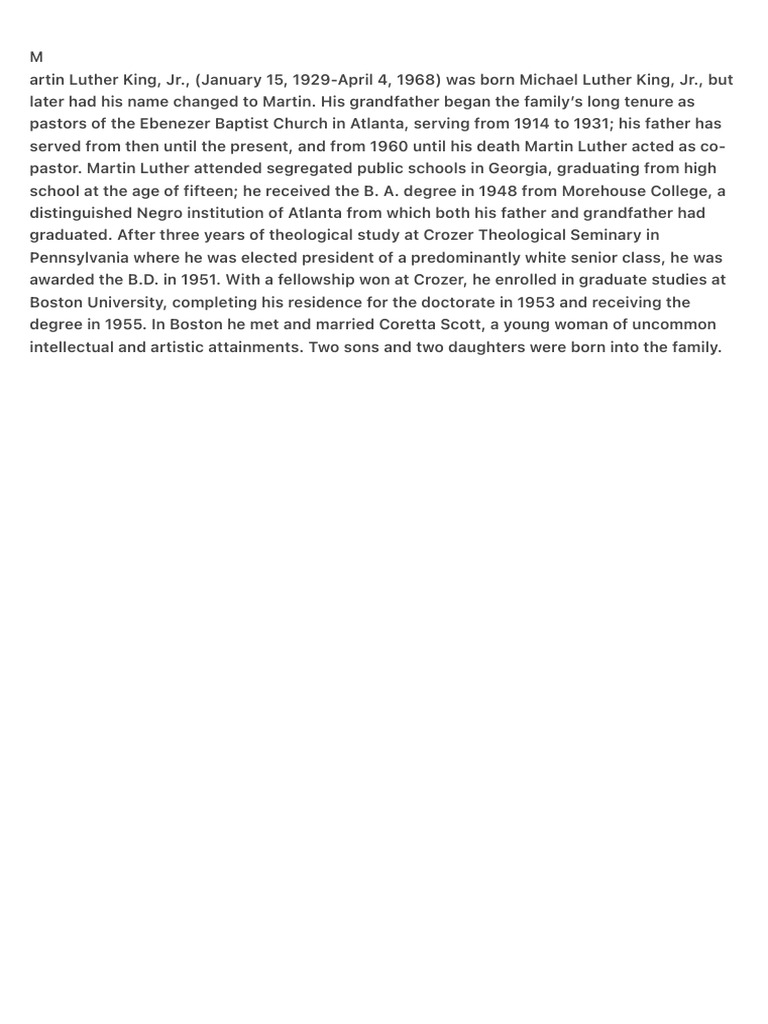 Martin Luther King | PDF