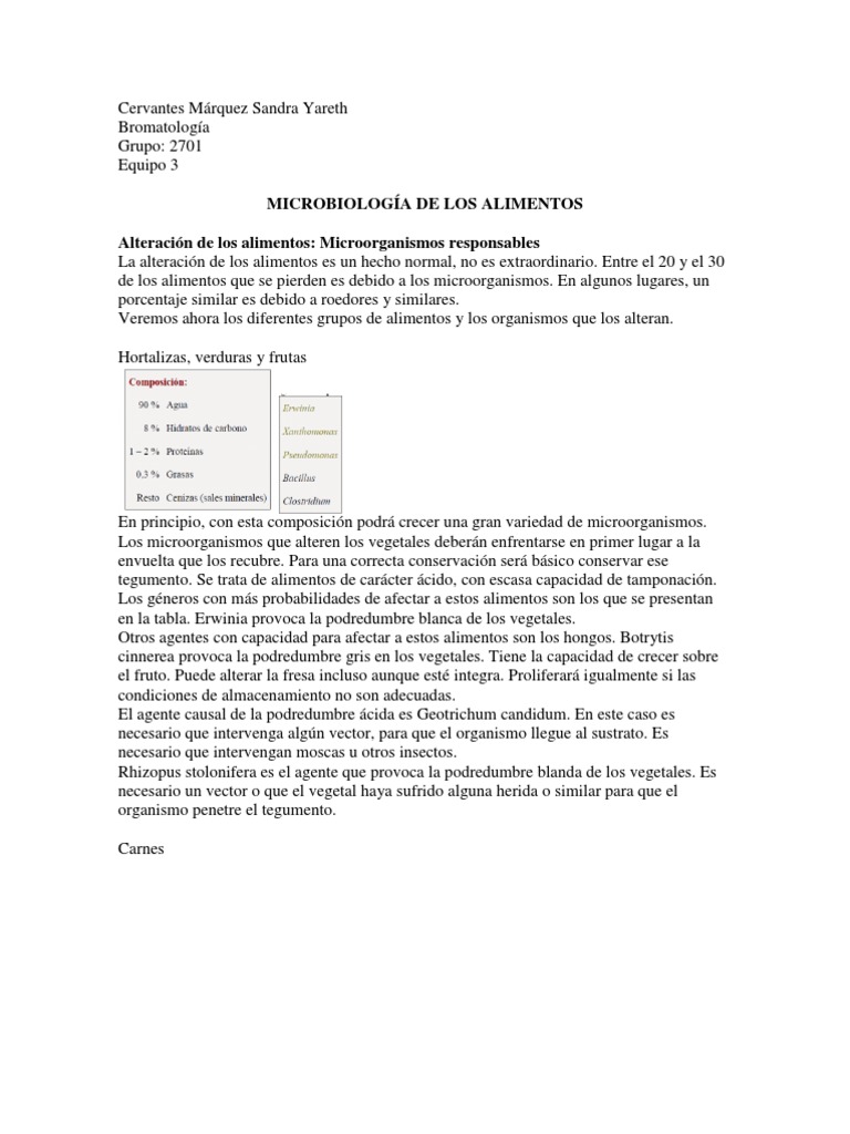 Microbiología de Alimentos y Patógenos | PDF | Carne | Alimentos