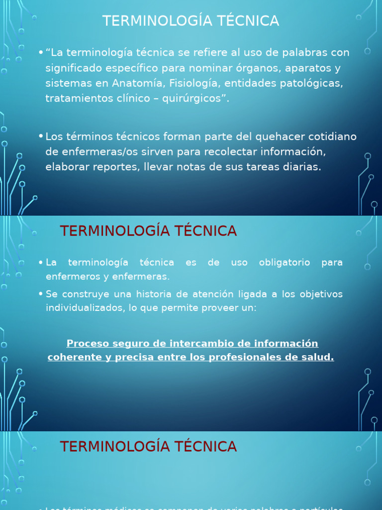 Terminología Técnica en Salud | PDF | Especialidades Medicas