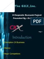 Corporate Research Project Presentation (CKX Inc.)