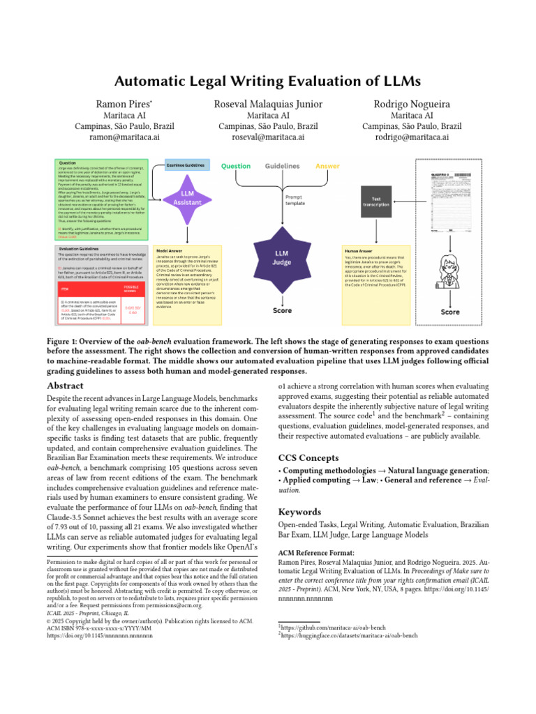 Legal Writing Evaluation with LLMs | PDF | Learning