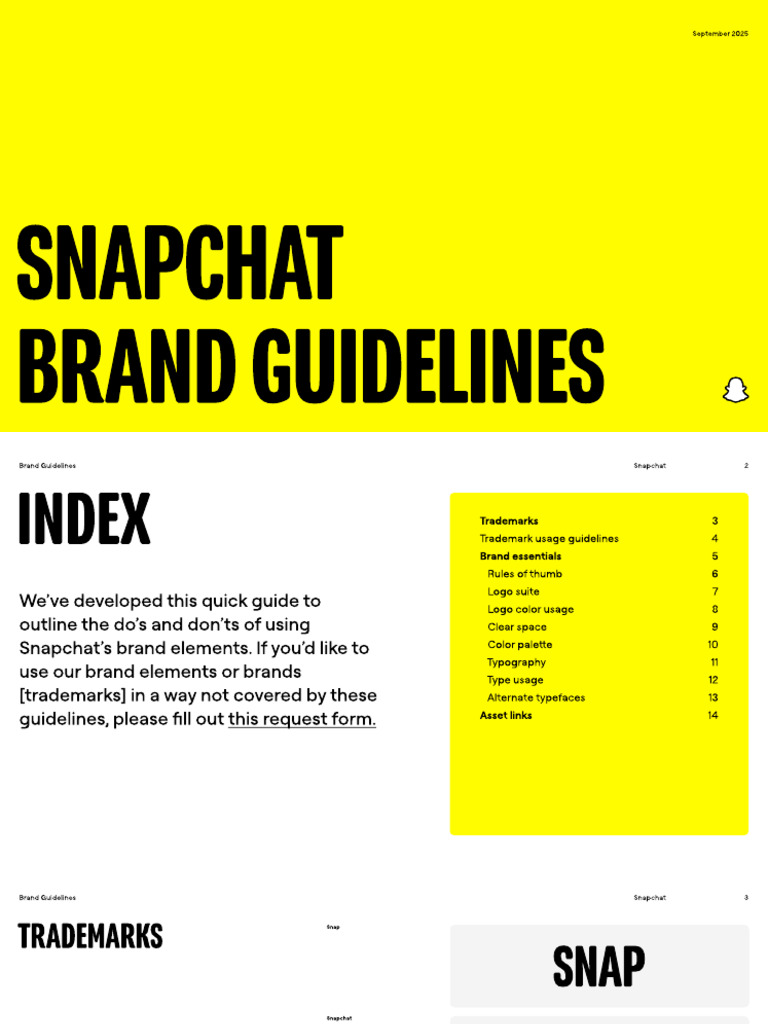 Snapchat Brand Guidelines 2025 | PDF | Logos | Snapchat