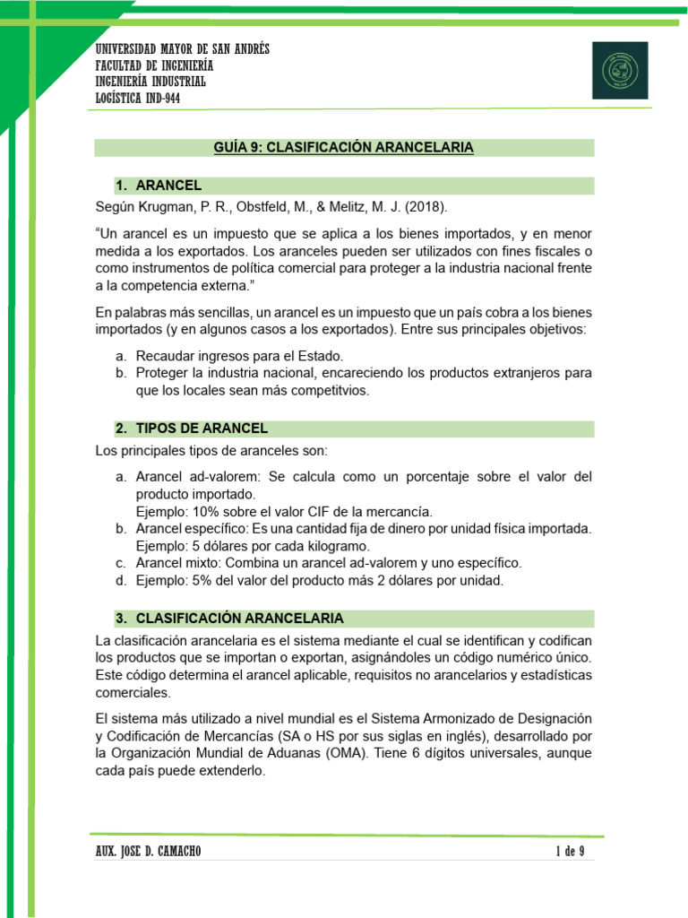 Clasificación Arancelaria y Tipos de Aranceles | PDF | Arancel | aduana