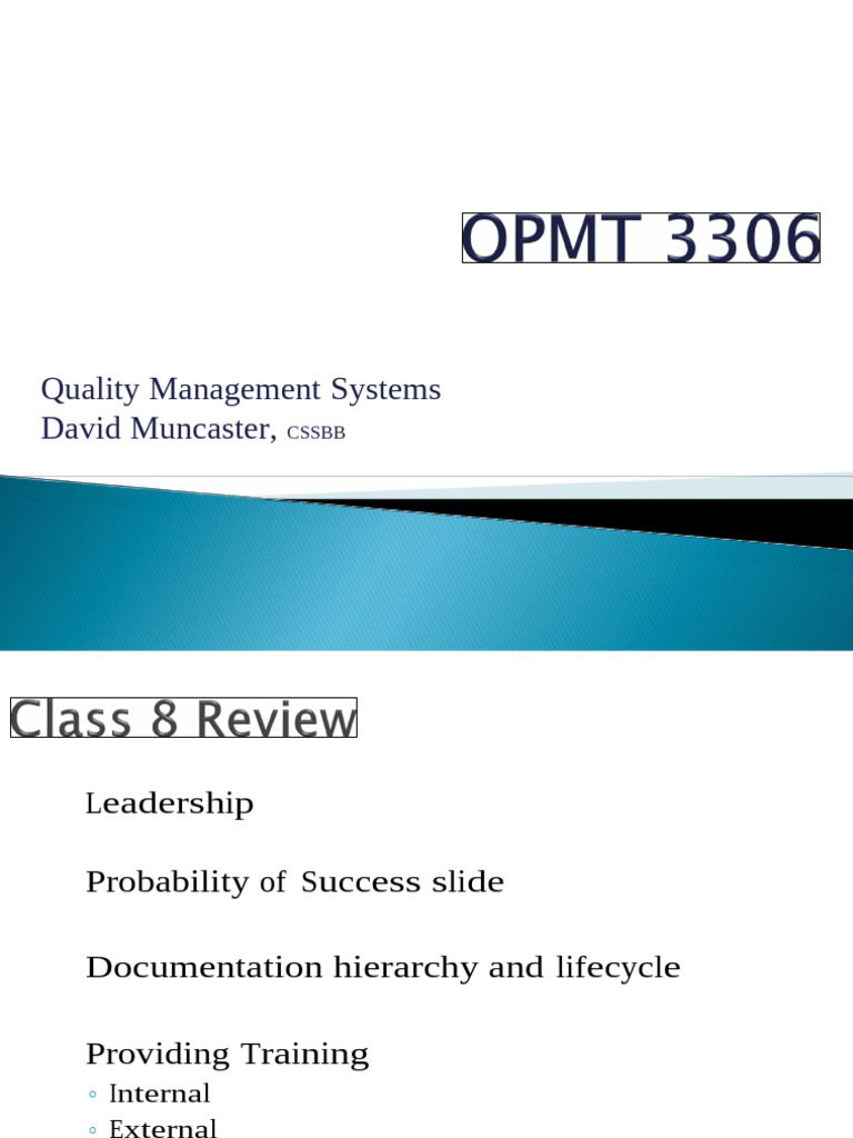 Quality Management System Auditing Guide | PDF | Audit | Auditor's Report