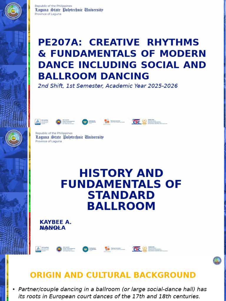 Pe207a Presentation-Template | PDF | Ballroom Dance | Dances