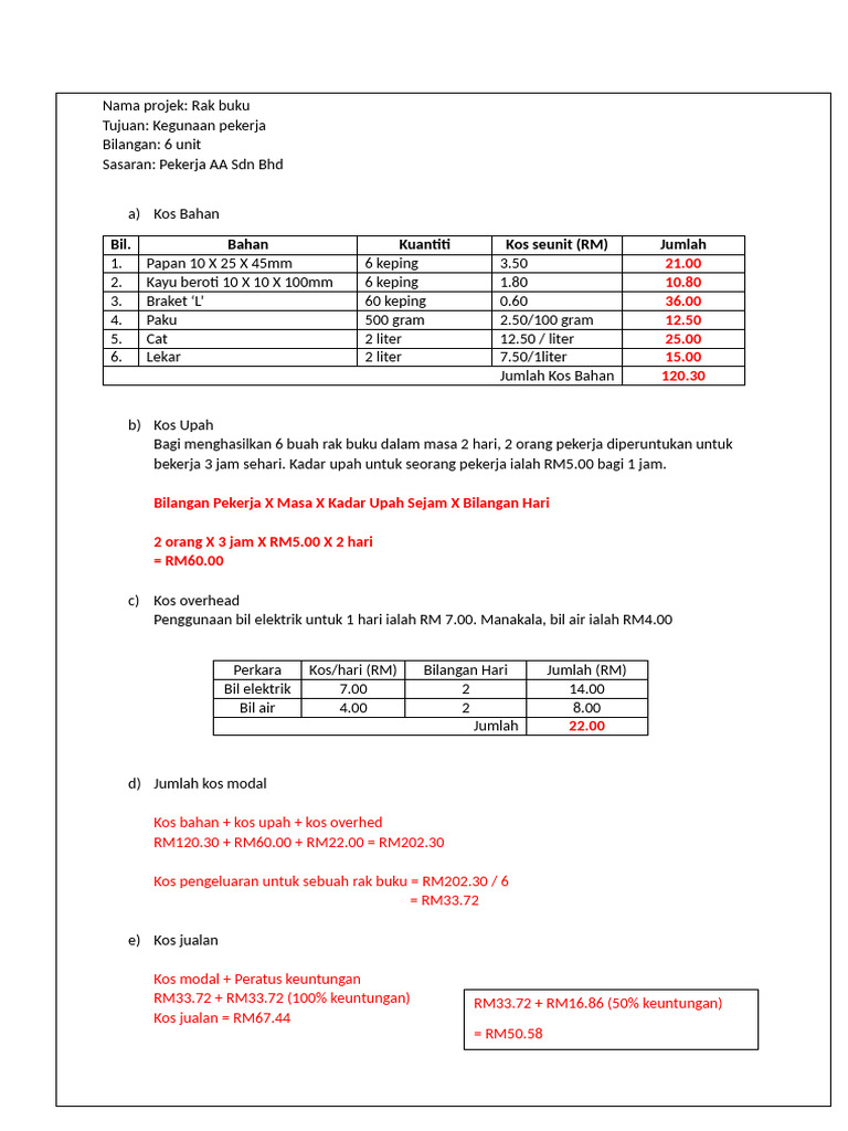Jawapan Pengiraan RBT f1 | PDF
