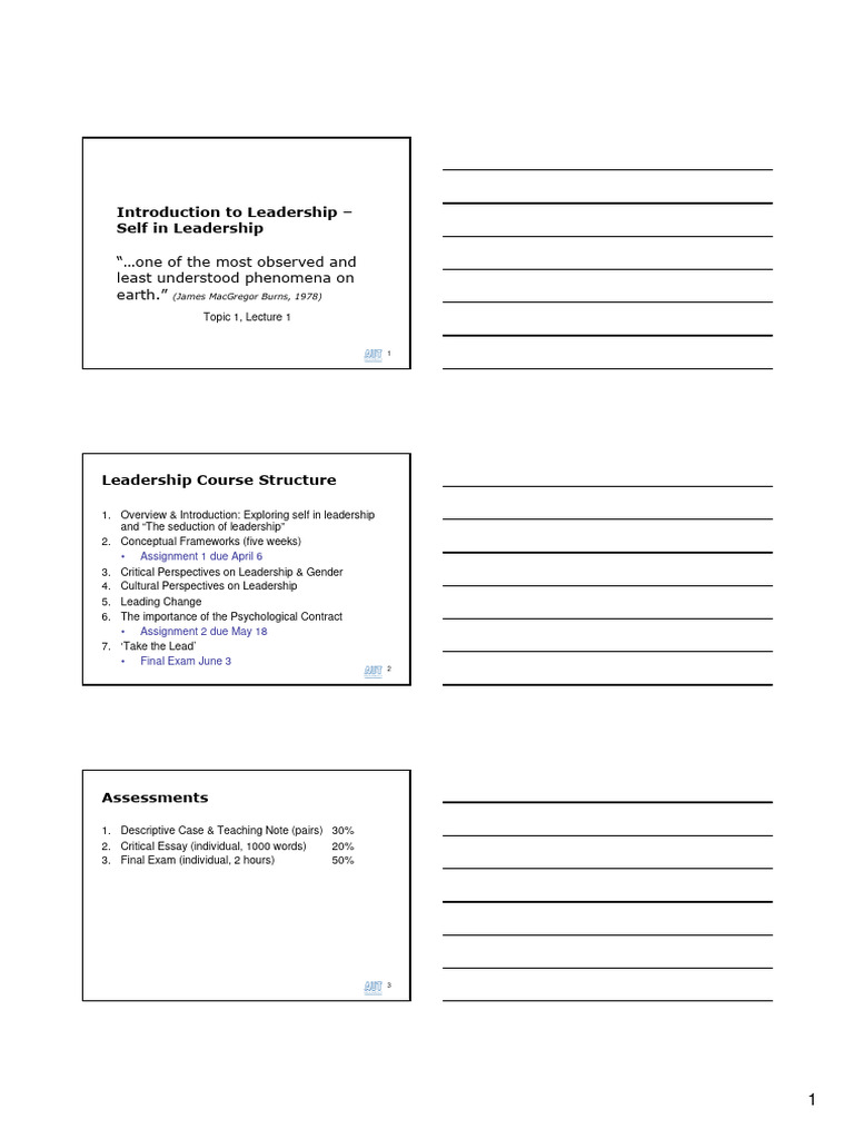 Leadership Course Overview and Insights | PDF | Leadership | Goal