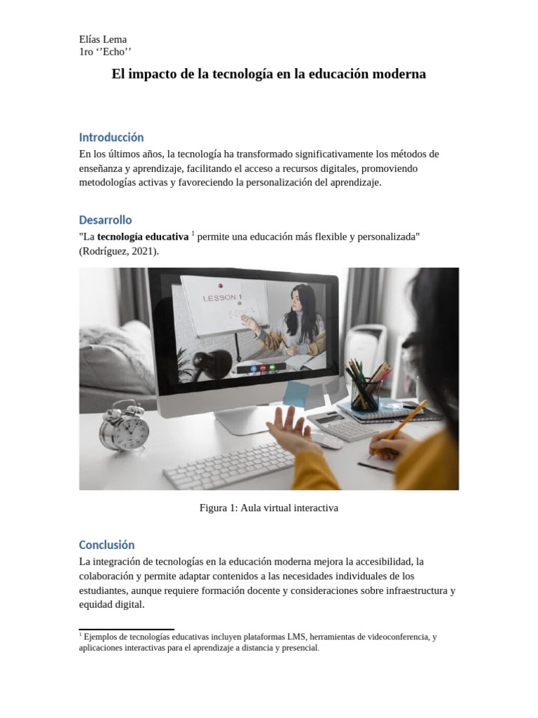 Impacto de la Tecnología en Educación | PDF