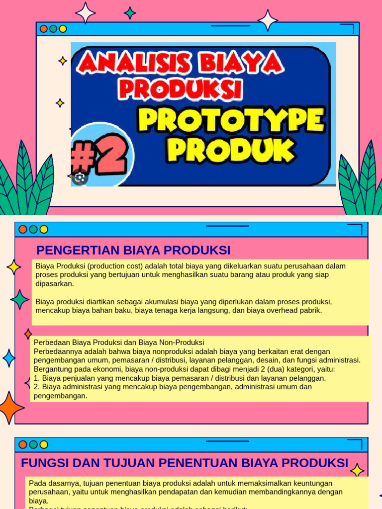 Pengertian dan Jenis Biaya Produksi | PDF