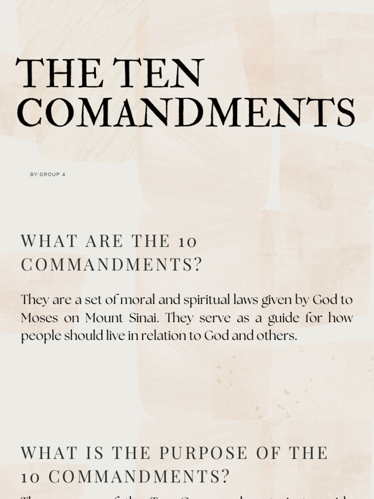 10 Commandments | PDF | Ten Commandments | The Exodus