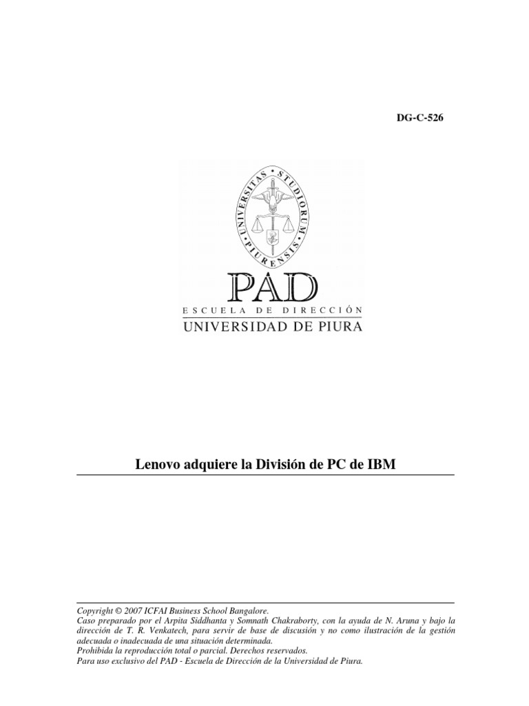 Caso Lenovo | PDF | Ibm | Lenovo
