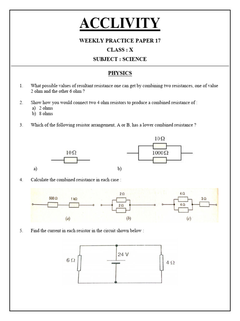 Class 10 - Science - WPP 17 | PDF