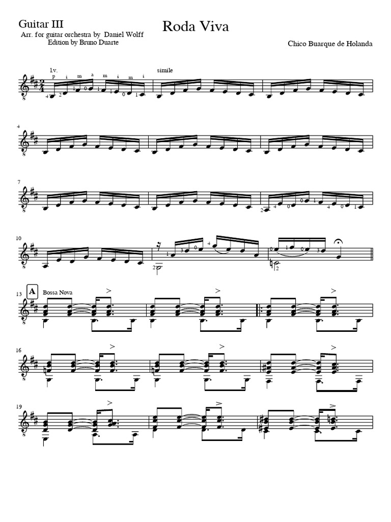 Roda Viva - Guitar III | PDF