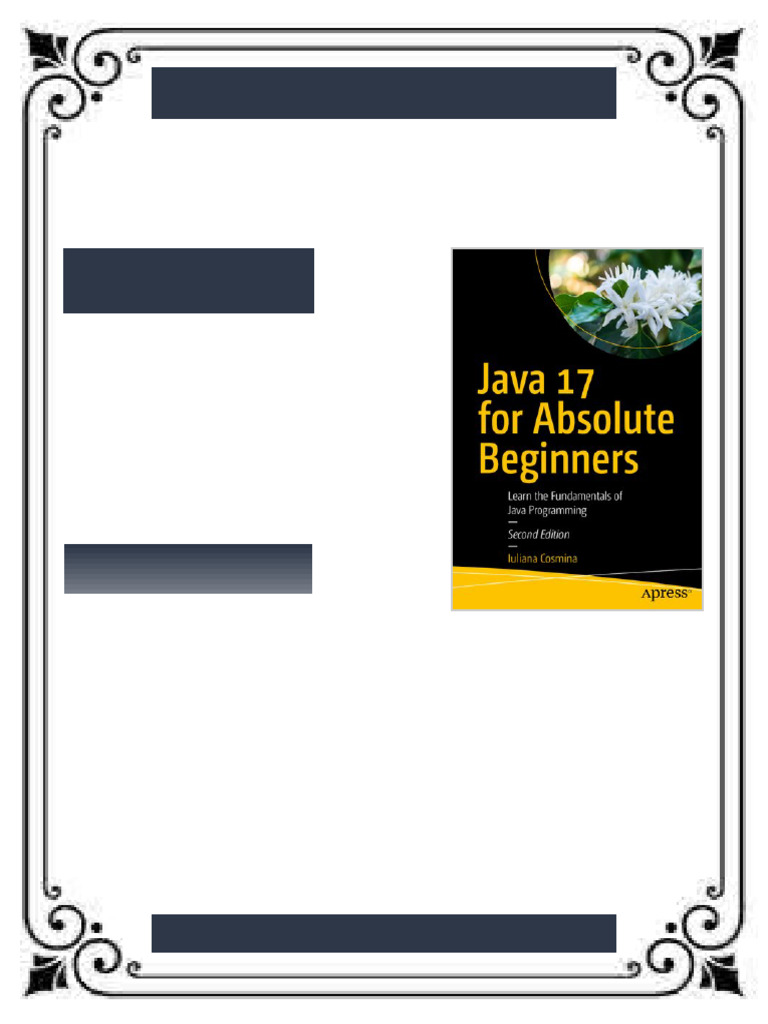 Java 17 for Absolute Beginners 2nd Edition Iuliana Cosmina full | PDF
