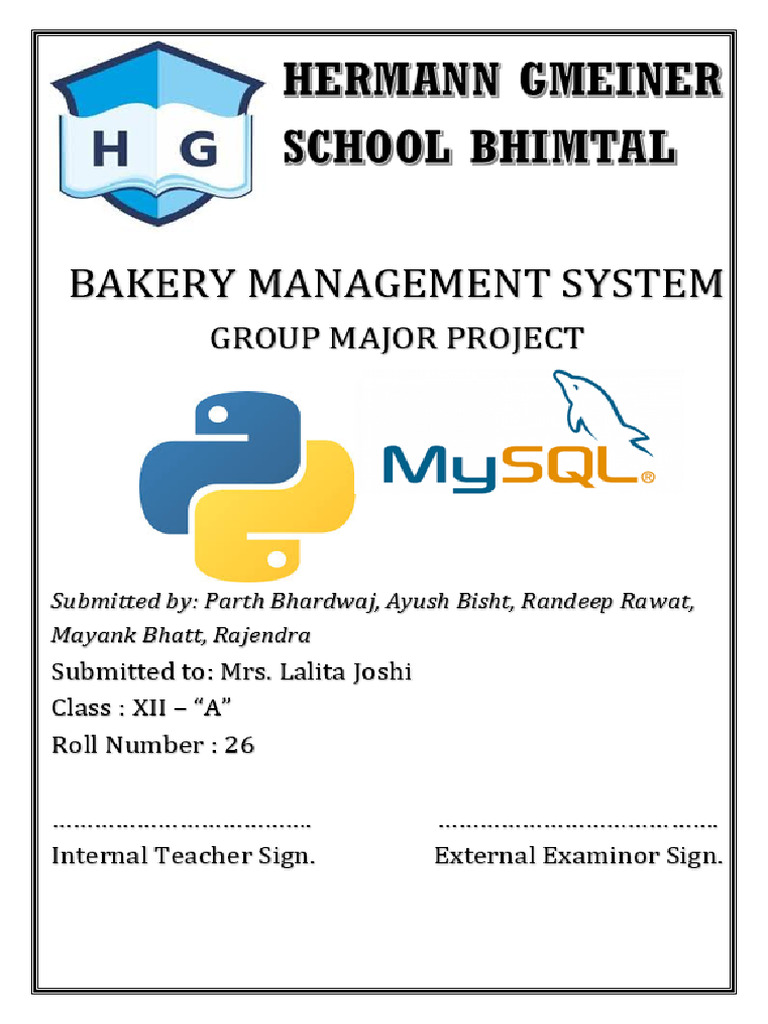 Bakery Management System Overview | PDF | Python (Programming Language ...