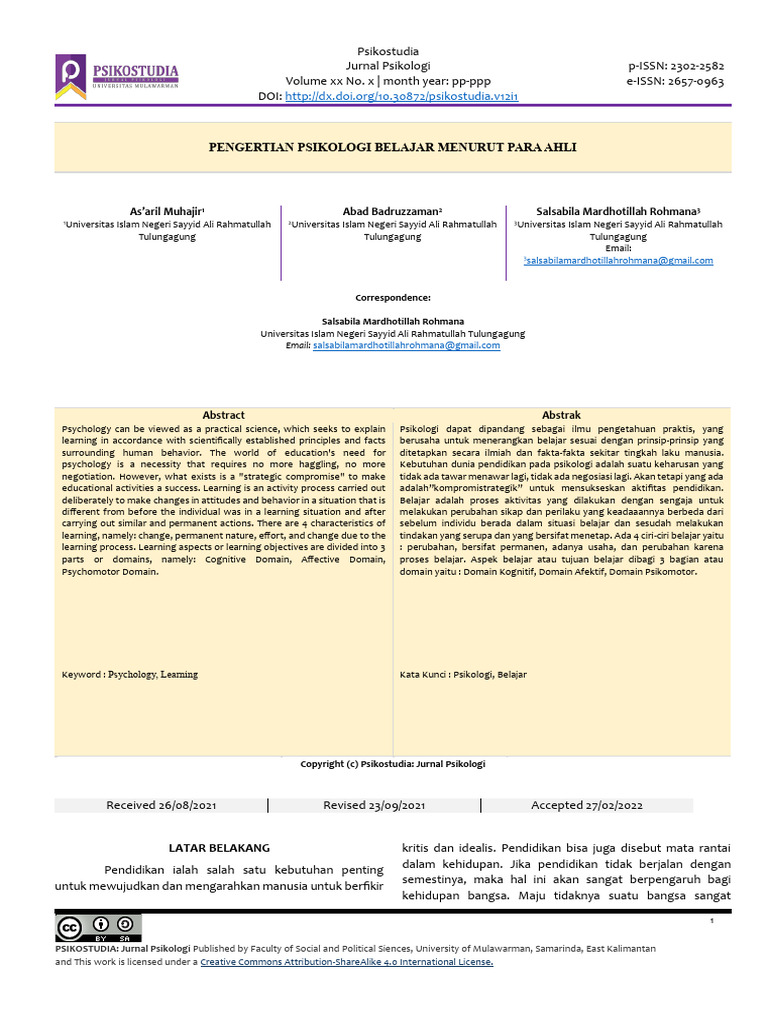Jurnal Psikologi Salsa | PDF