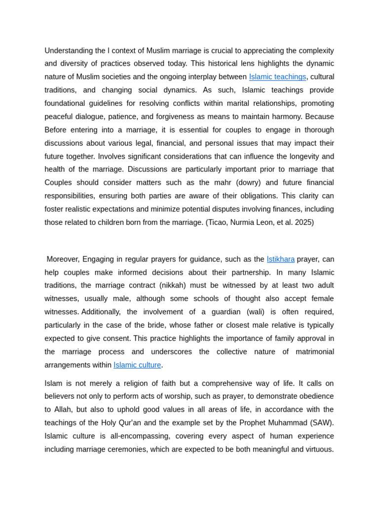 Understanding The L Context of Muslim Marriage Is Crucial To ...